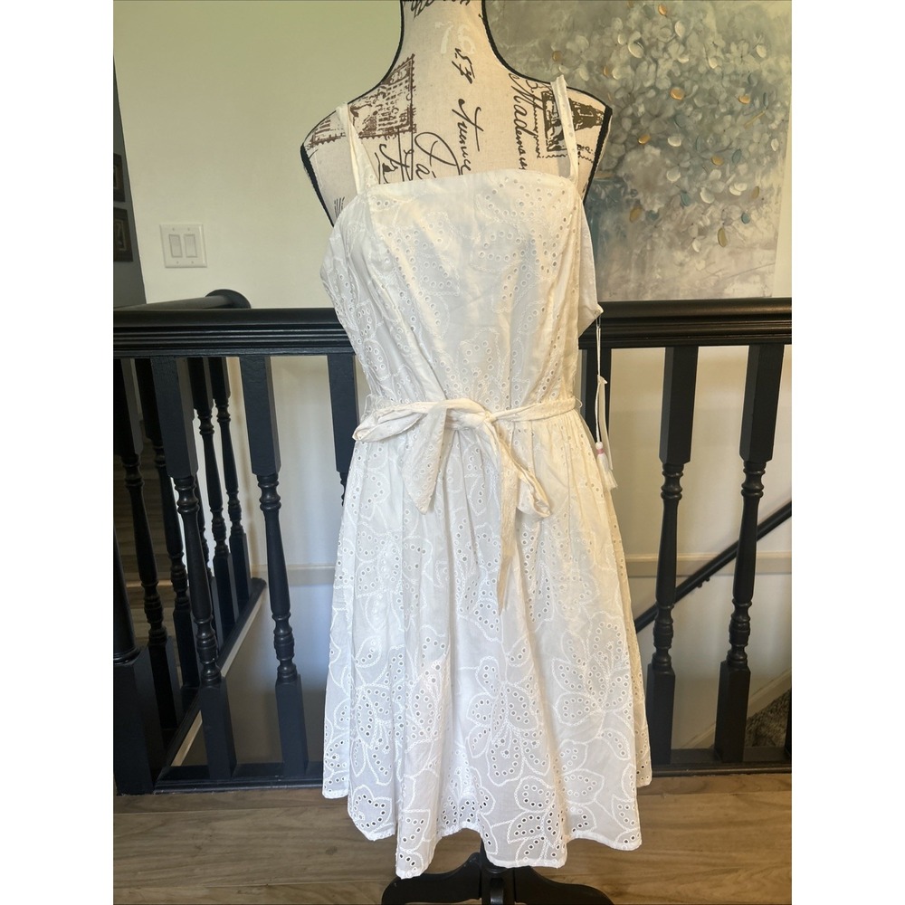 CALYPSO ST.‎ BARTH  Eyelet Dress Sleeveless Knee Length Size 8